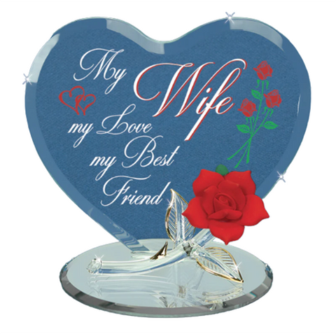 Romantic Rose Figurine My Wife, My Love, My Best Friend Gift