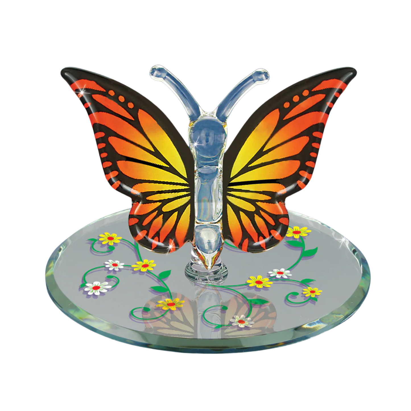 Monarch Butterfly Glass Figurine Butterfly Decor Home Display Collectible