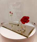 Rose "One I Love" Glass Figurine | Handcrafted Romantic Gift