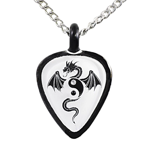 Dragon Guitar Pick Necklace, Fantasy Necklace, Dragon Jewelry, Guitar Pick Pendant, Medieval Jewelry, Handcrafted Jewelry Necklace