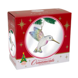 Hummingbird Ornament Handcrafted Glass Bird Decoration with Crystals & Gold