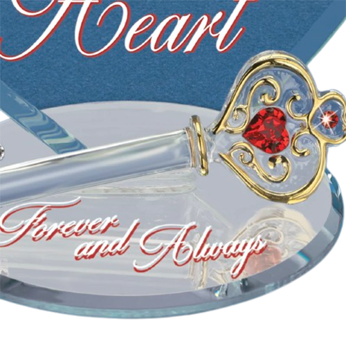 Glass Baron Key to My Heart Glass Collectible Figurine