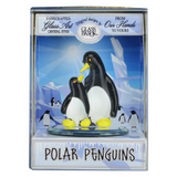 Penguin and Baby Glass Figurine in Keepsake Box Cute Animal Gift