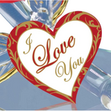 Red Rose Figurine I Love You Handcrafted Glass Gift Anniversary Holiday Couple Gift