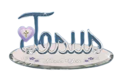 Jesus Loves You ~ Lilac Heart w/ Cross ~ Religious