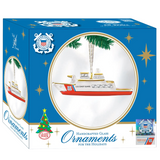 U.S. Coast Guard Cutter Ornament Handcrafted Military Glass Keepsake