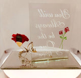 Rose "One I Love" Glass Figurine | Handcrafted Romantic Gift