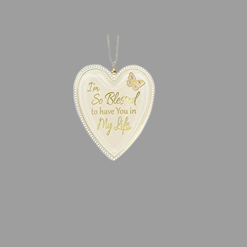 Glass Heart Christmas Ornament ~ Blessed to have you in My Life