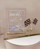 Checkered Flag Heart Race Decor | You Make My Heart Race Figurine | Car Lover Gift