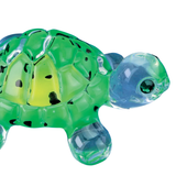 Bright Green Turtle Figurine Handcrafted Glass Collectible with Crystal Eyes