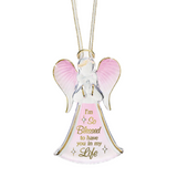 Glass Angel Ornament Handcrafted Angel Figurine Christmas Decor Gift