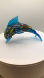 Handmade Blue Dolphin Figurine, Marine Life, Home Decor, Holiday Gifts