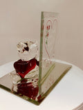 You Are Forever My Love Glass Teddy Bear Figurine | Handcrafted Gift of Love