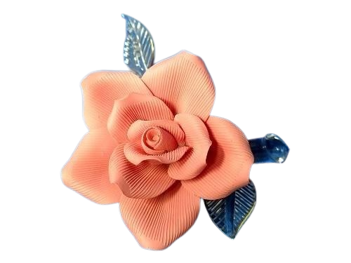Glass Baron Pink Rose Collectible Figurine