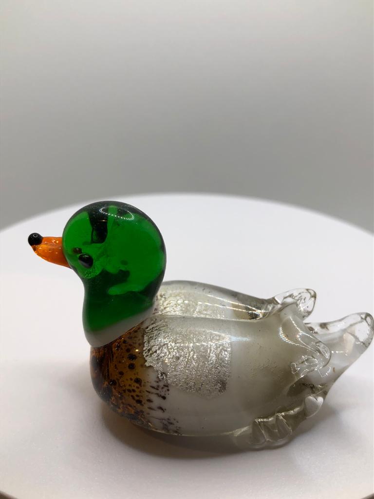 Milano Art Glass Animals-Duck Figurine
