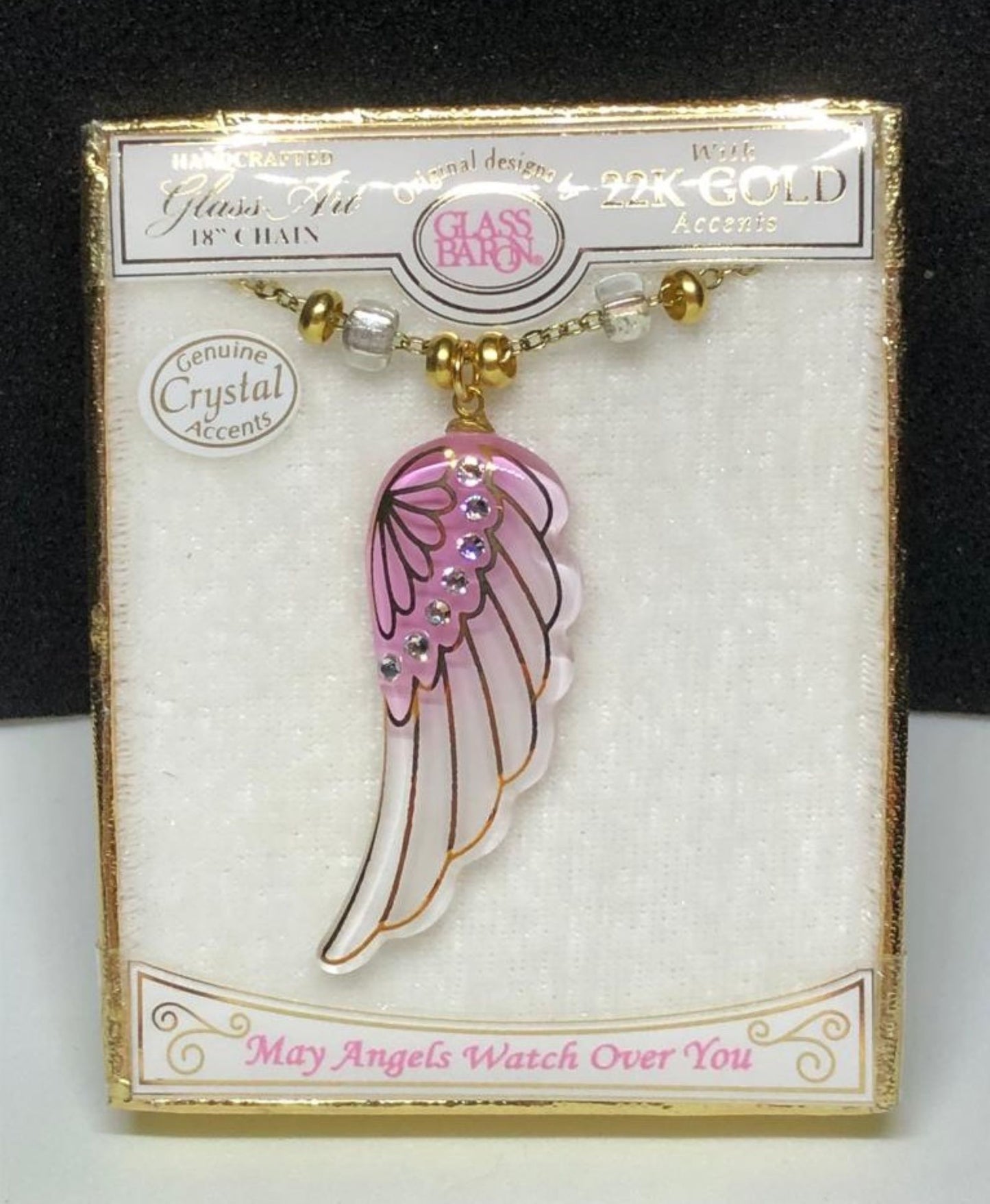 Pink Angel Wings Necklace, Handcrafted Wings Pendant, Best Gift for Her