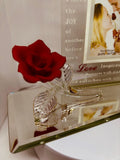 Love is Beautiful Picture Frame | Handcrafted Glass Frame with Rose Design