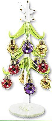 Glass Christmas Tree, Colored Ornaments, Holiday Gift Ornaments, Gift for Mom, Women, Home Decor
