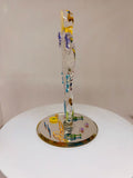Climbing Gecko Figurine | Handcrafted Colorful Glass Lizard Art Decor