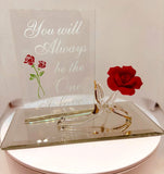 Rose "One I Love" Glass Figurine | Handcrafted Romantic Gift