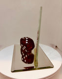 Lucky in Love Glass Dice Figurine Handcrafted Romantic Gift