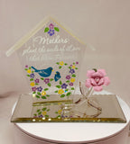 Mother’s Love Glass Rose Figurine | Handcrafted Gift with 22Kt Gold