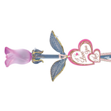 Mother's Day Gift "I Love You Mom" Pink Rose Glass Figurine