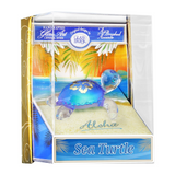 Sea Turtle Glass Figurine in Aloha Keepsake Gift Box