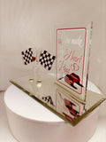 Checkered Flag Heart Race Decor | You Make My Heart Race Figurine | Car Lover Gift