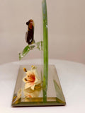 Toucan Glass Figurine | Handcrafted Bird Art with Crystals and Jungle Theme