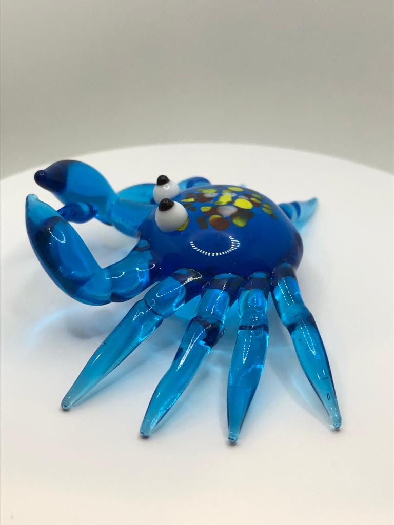 Glass Blue Crab, Crab Lover Gift, Home Decoration, Nautical Decor, Gift for Him/Her