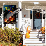 Morigins Jack Pumpkin Scary Halloween Double Sided Decorative House Flag 28"x40"