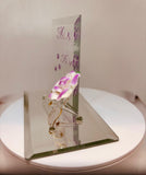 Mom You Are the Heart of Our Family Figurine, Handcrafted Glass Rose Gift for Mom