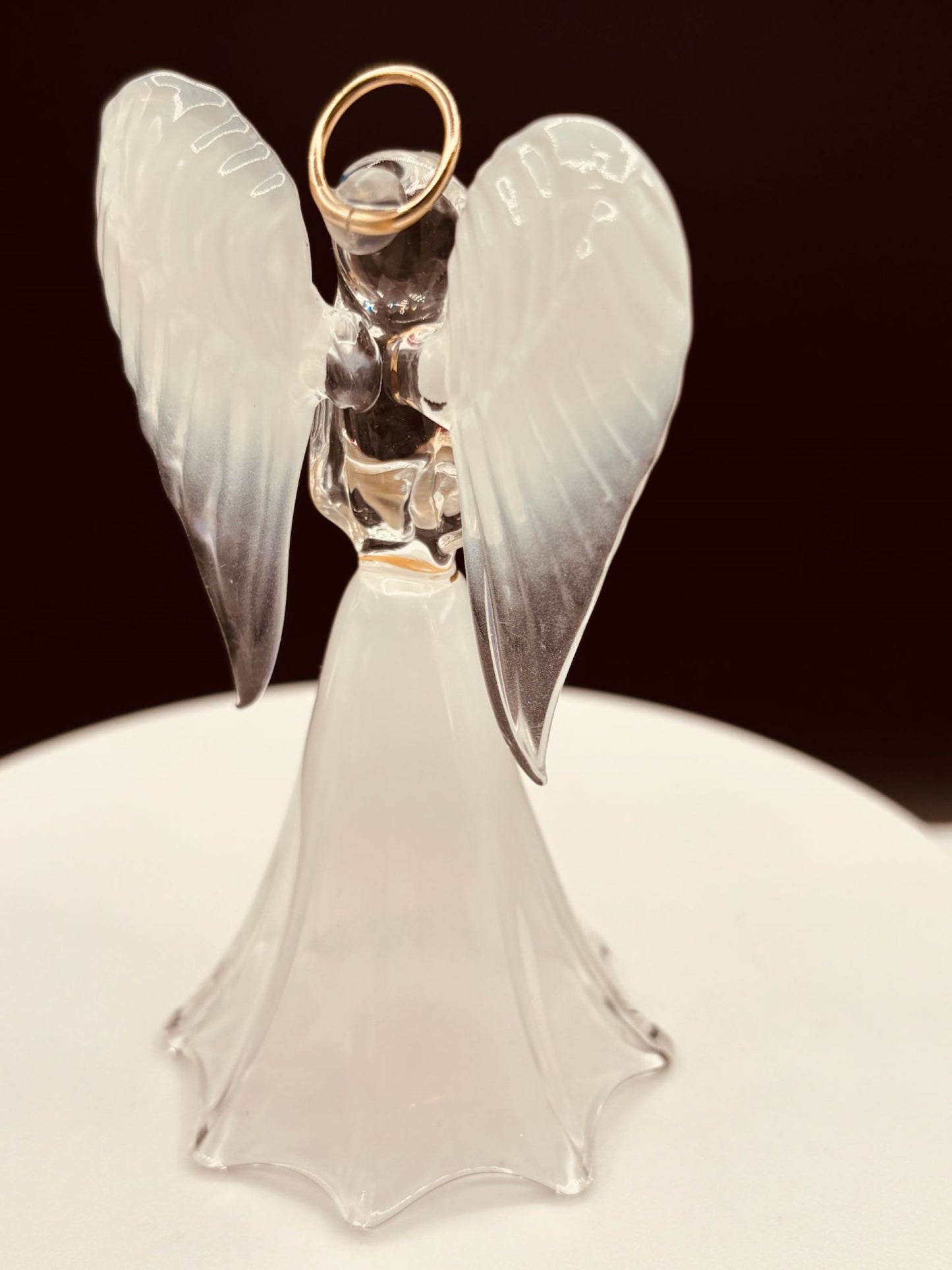 White Angelique Figurine Glass Angel Faith Gift Décor