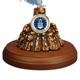 U.S. Air Force Eagle Figurine – Handcrafted Military Gift with Crystals & Gold