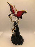 Black Dragon Handcrafted Figurine, Castle Mountain Dragon Dragon Statue Fantasy Gifts