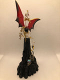 Black Dragon Handcrafted Figurine, Castle Mountain Dragon Dragon Statue Fantasy Gifts