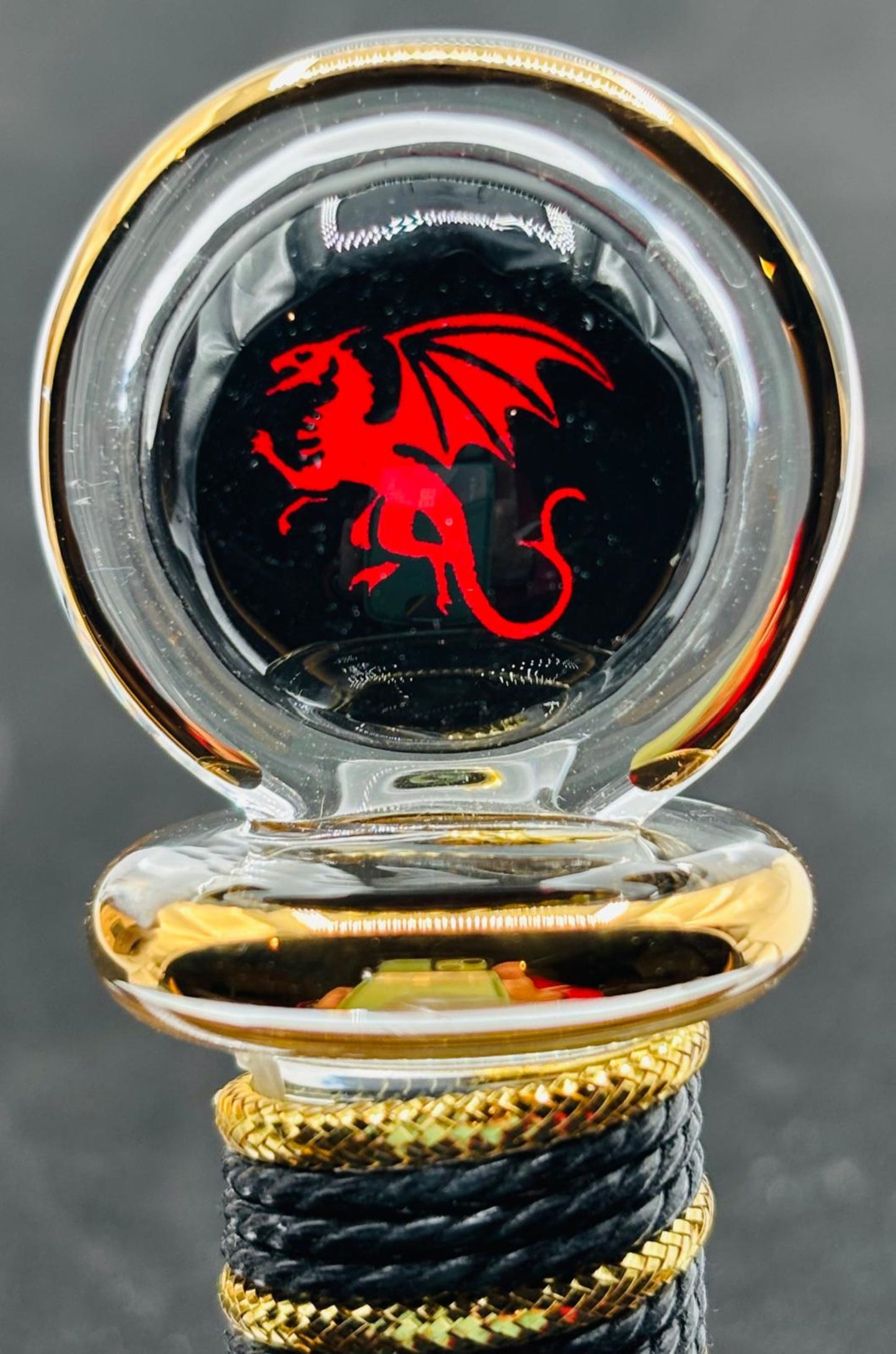 Dragon Slayer Sword Figurine | Handcrafted Glass Sword Fantasy Décor