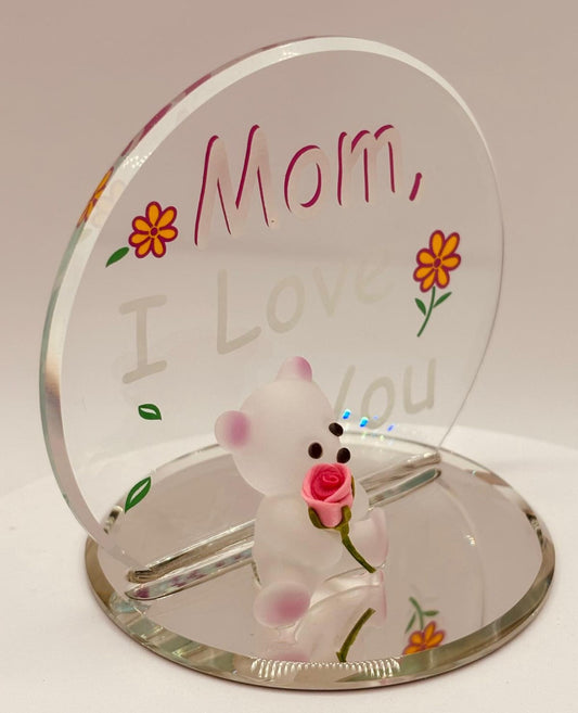 Gift for Mom I Love You Bear Figurine Mother’s Day Gift from Daughter Son
