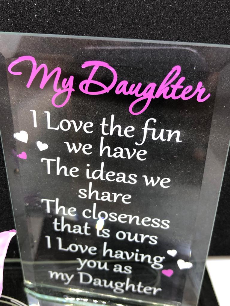 “My Daughter” Butterfly Figurine | Glass Daughter Love Gift Décor