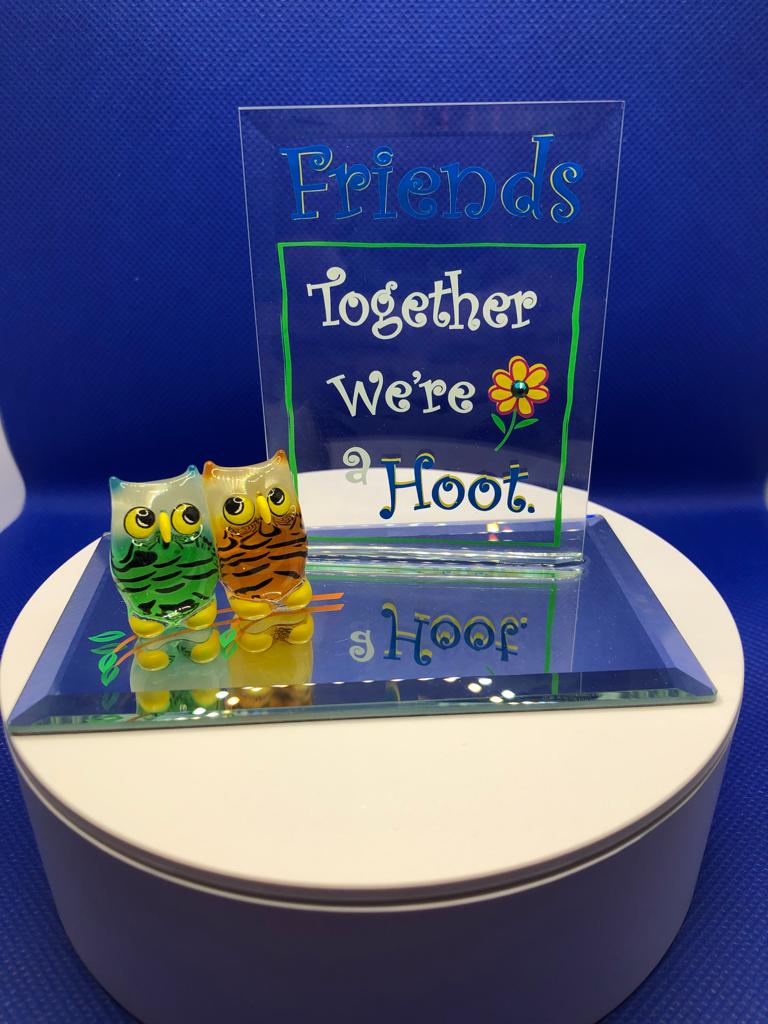 Glass Baron Owls "Friends, We're a Hoot" Collectible Figurine