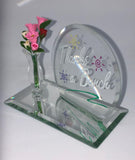 Thank you Gift, Gift Vase for Friend, Glass Vase with Flowers, Appreciation Gift, Glass Gift Decor for Friend