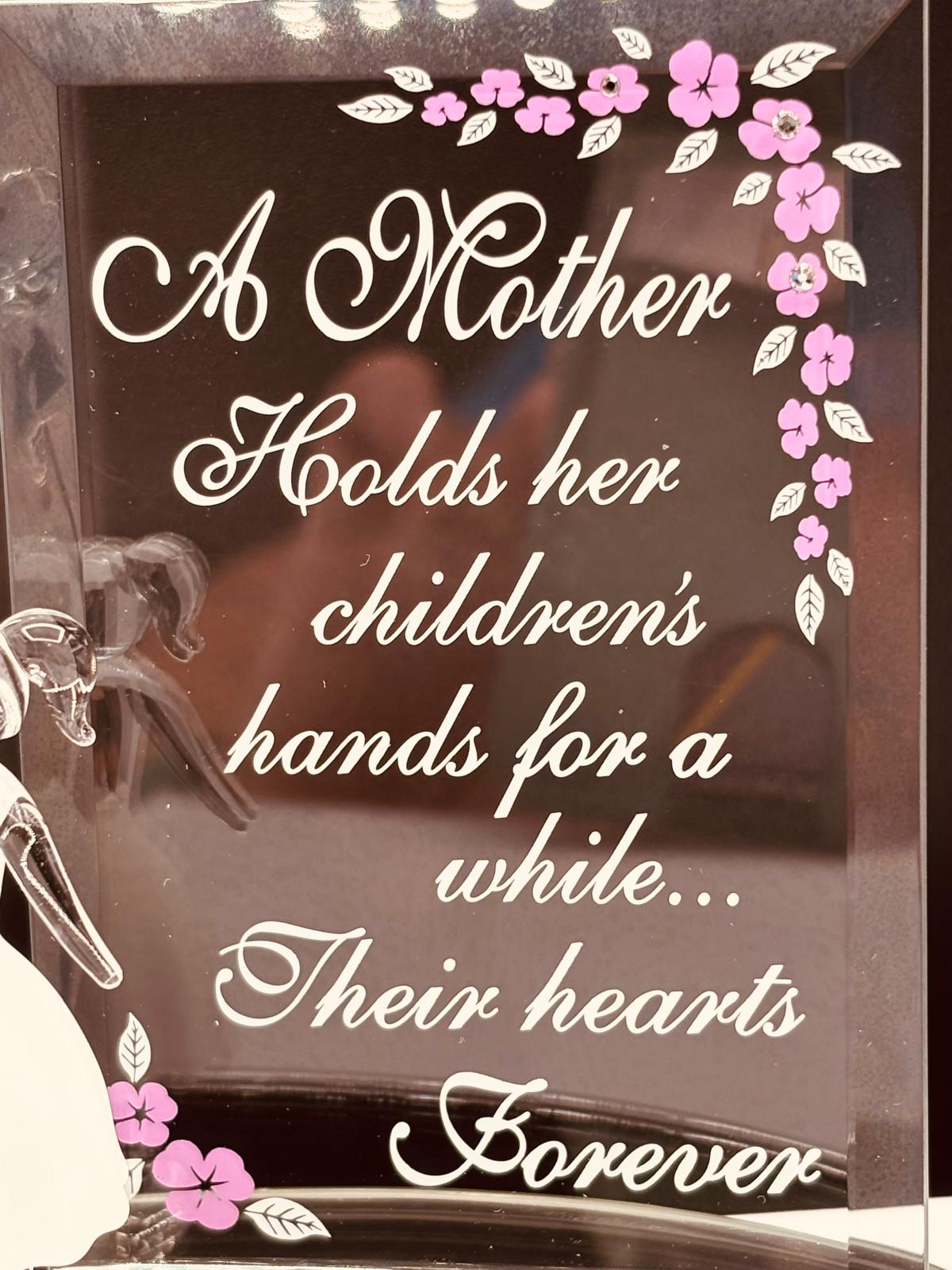 Mother & Child Figurine | Glass Mother and Daughter Love Gift