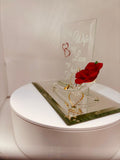 My Wife My Best Friend Rose Figurine Handcrafted Glass Gift for Wife