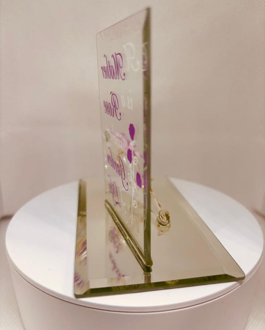 Garden of Life Mom Rose Figurine Handcrafted Glass & Porcelain Gift