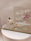 My Wife My Best Friend Pink Rose Figurine | Handcrafted Glass Gift