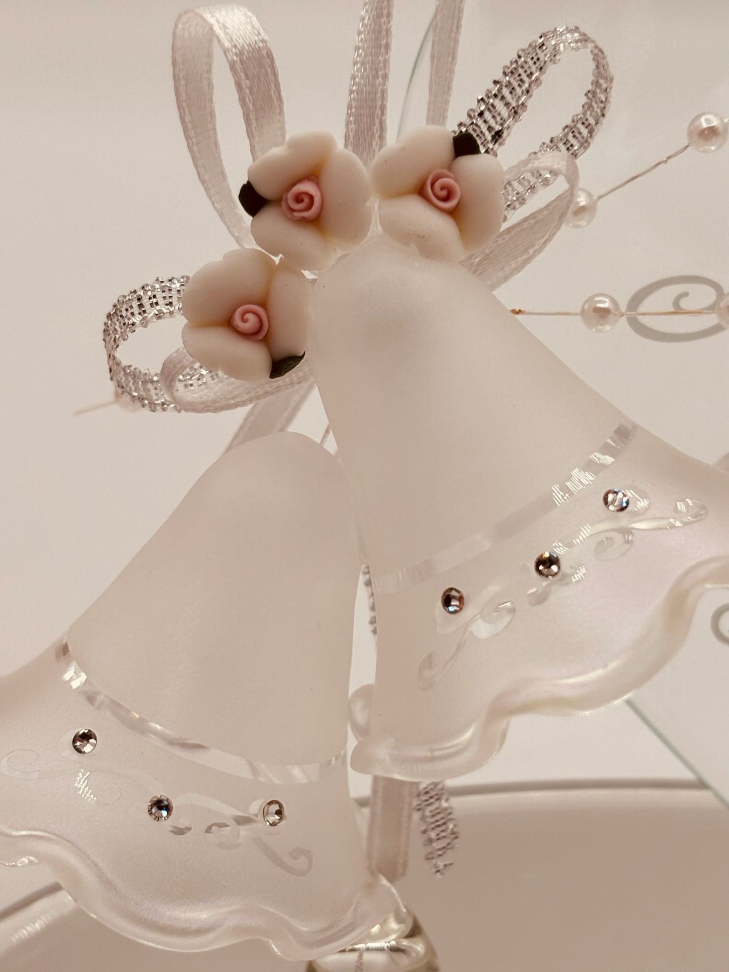 Anniversary Bells Figurine Handcrafted Glass Gift for True Love