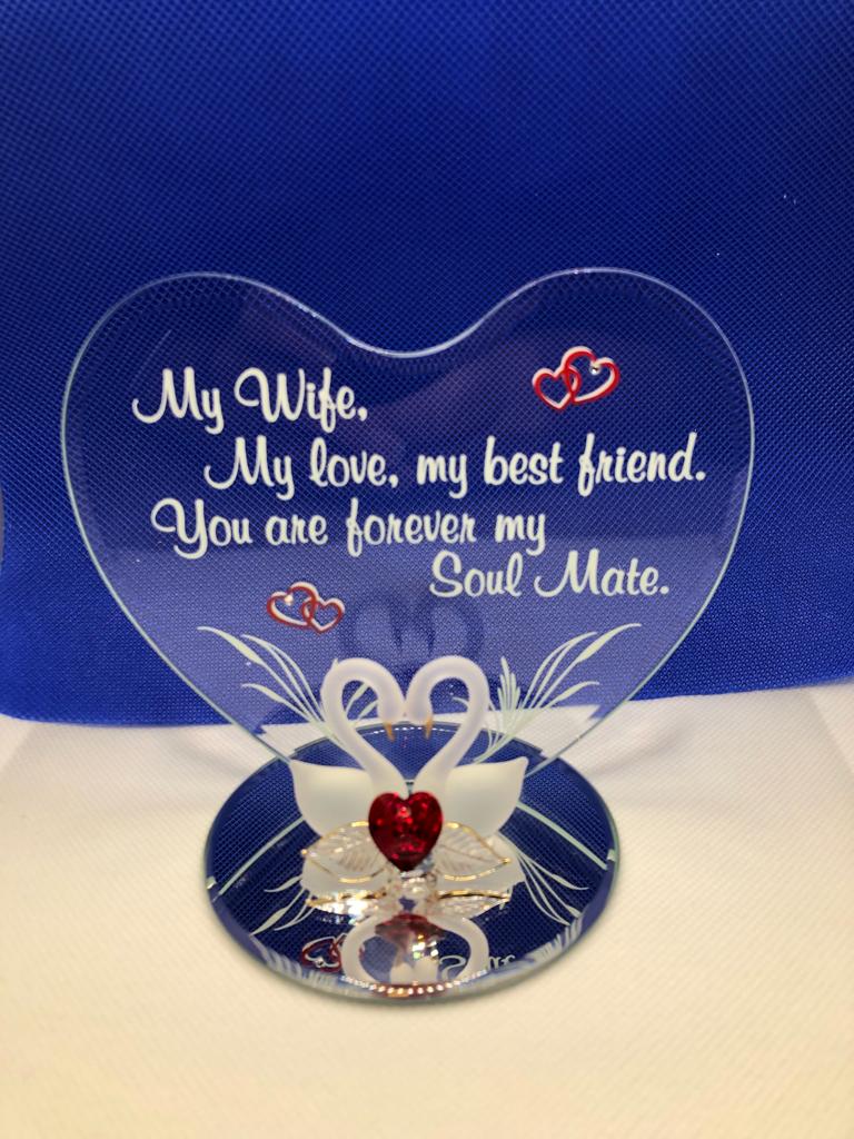 Glass Baron Swan Soul Mate Handcrafted Collectible Figurine
