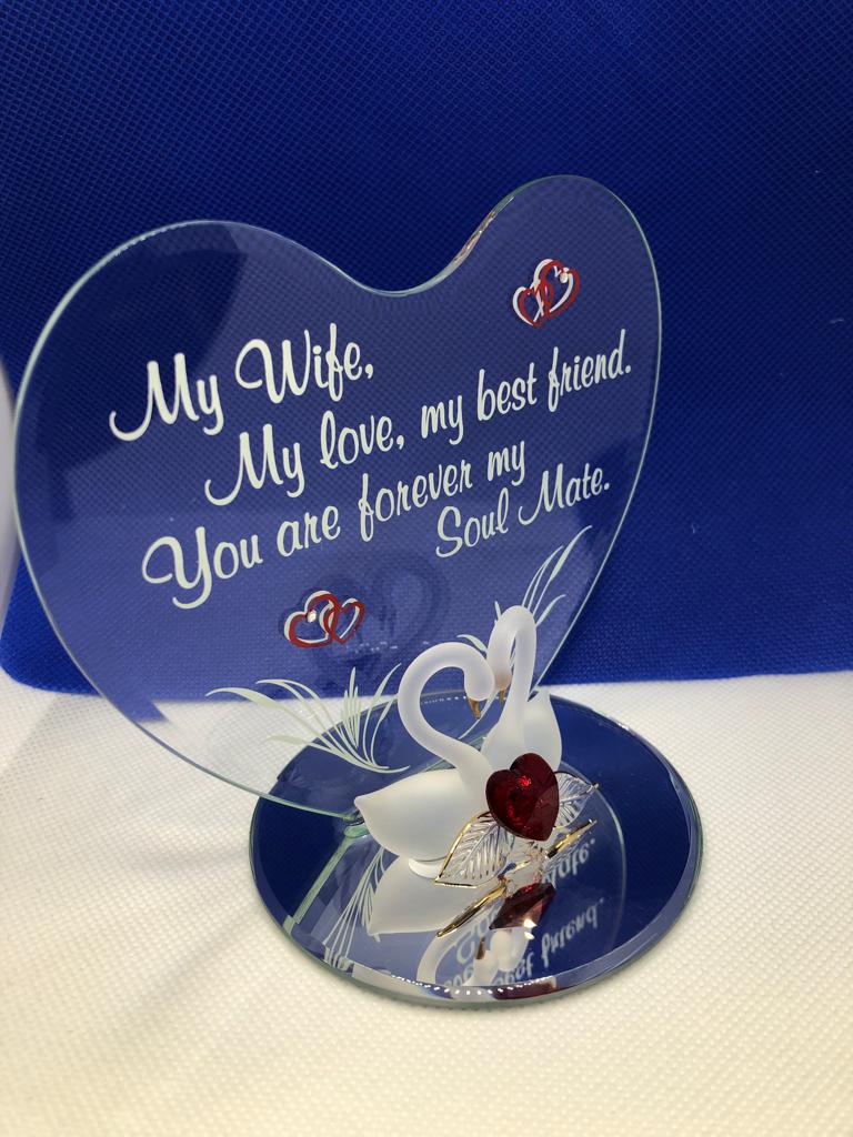Glass Baron Swan Soul Mate Handcrafted Collectible Figurine