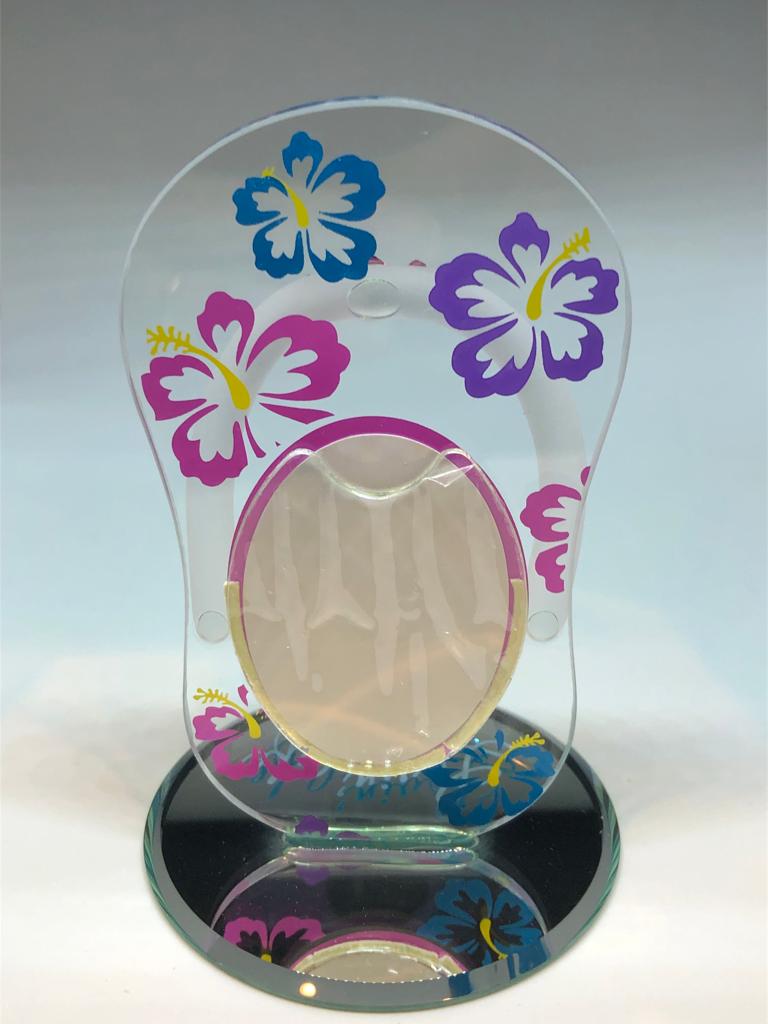 Glass Baron Flip Flop Sandal Frame Figurine